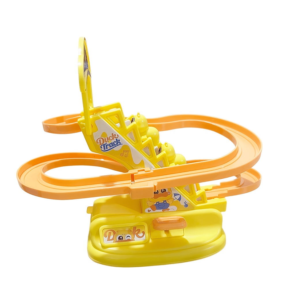 TEMU Kids Small Duck Climbing Stairs Track Toy With Small Climbing, Slide Track Coaster Toy Puzzle Educational Fun Toys Christmas Halloween Birthdays