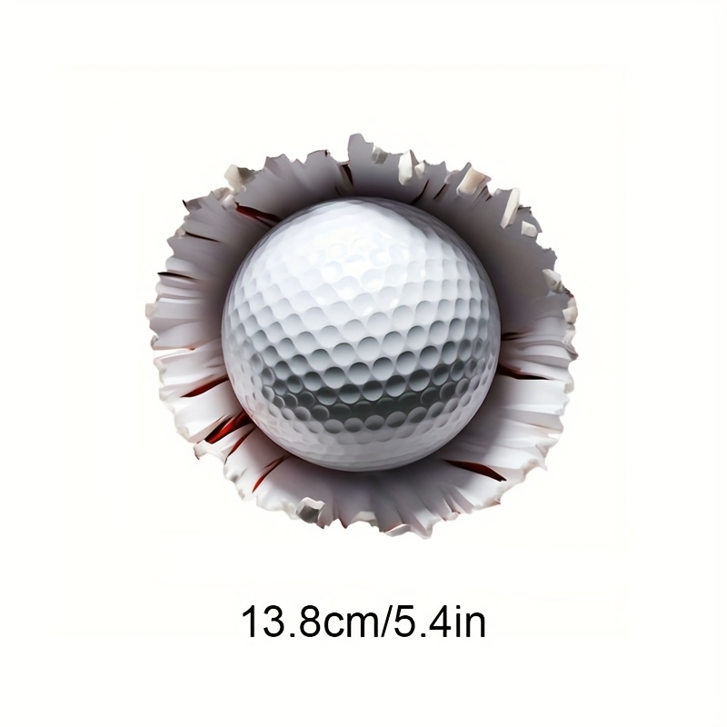 Golf Ball Vinyl Sticker - Waterproof And Scratch-resistant - Perfect For Cars, Motorcycles, Laptops - Durable, Easy To Apply - Add Charm To Your Ride!