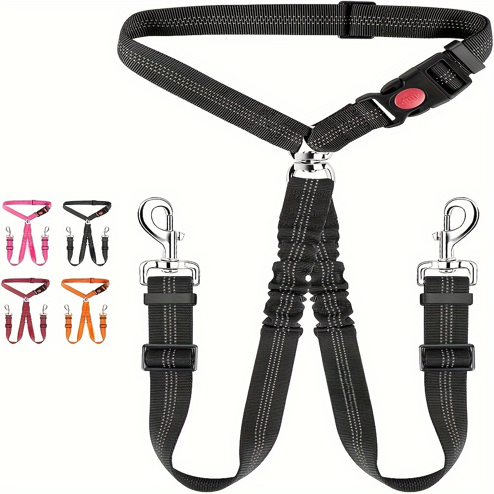 

Dual Dog Leash Safety Harness, Nylon Pet Traction System For Dogs