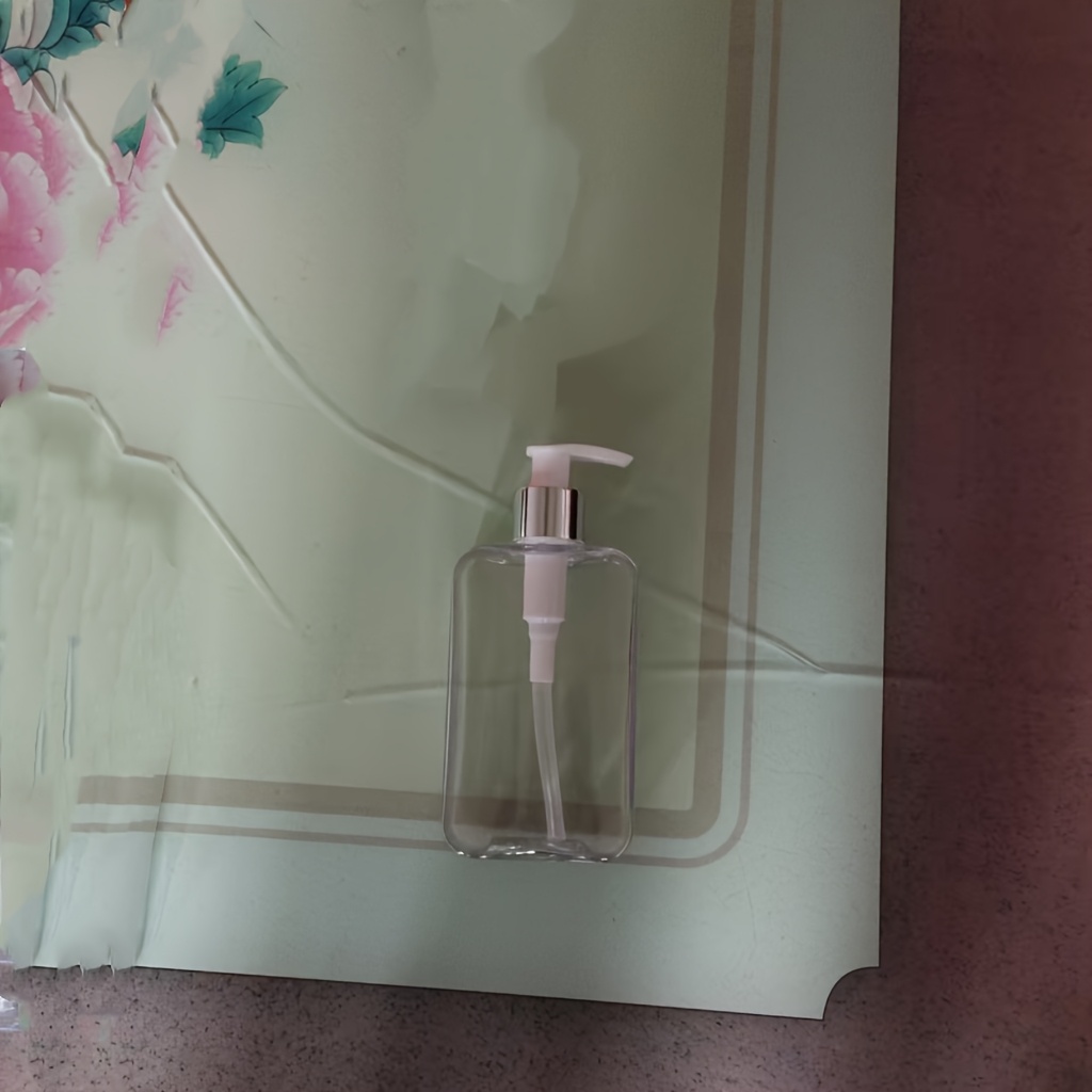 Image of 1pc Transparent Square Petg Shampoo And Body Wash Bottle Refill Square Pressing Bottle For Shampoo, Shower Gel And Lotion