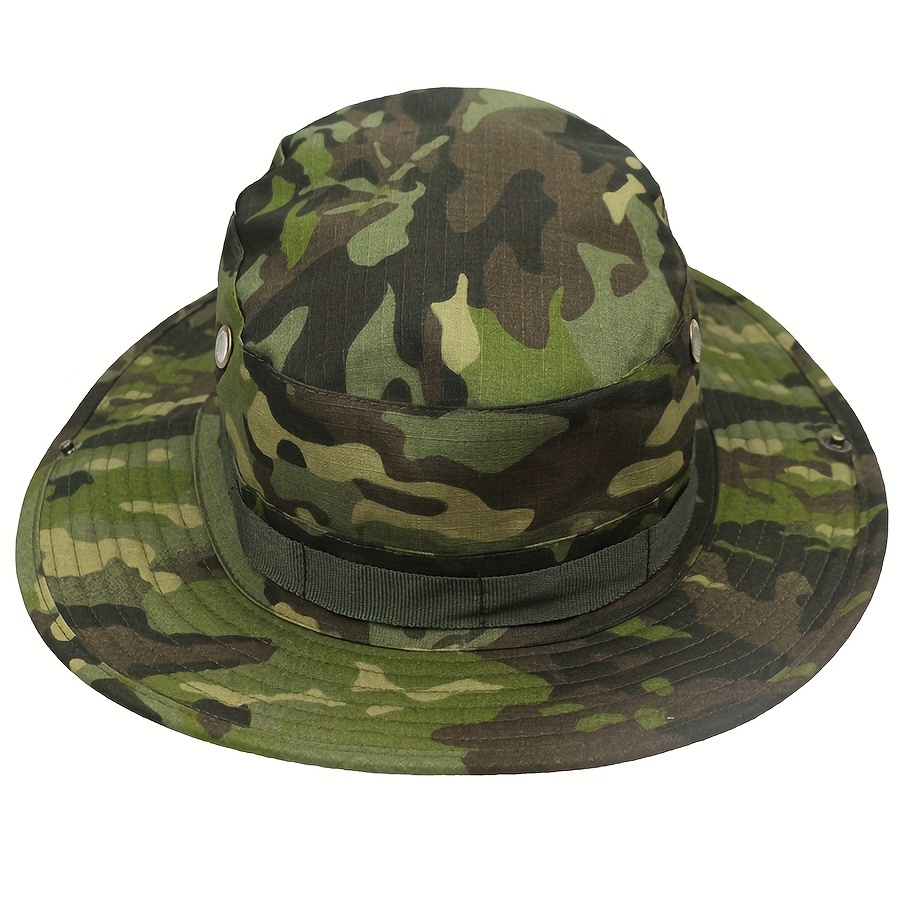 Tactical Fishing Camo Sun Protect Bucket Boonie Hat