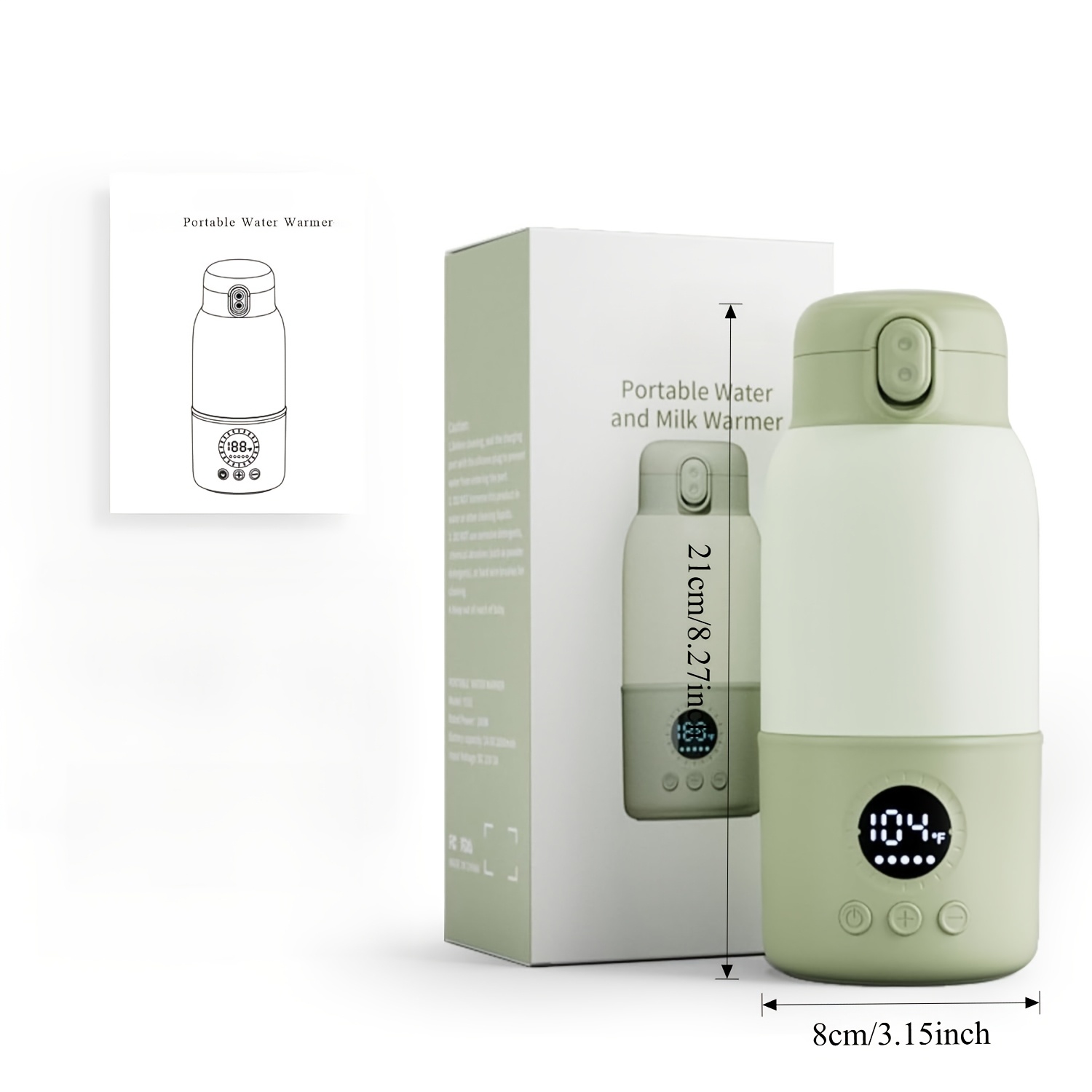 Portable Breast Milk Warmer, Bottle Heater, Car Bottle Warmer, Ideal Gift for Newborns