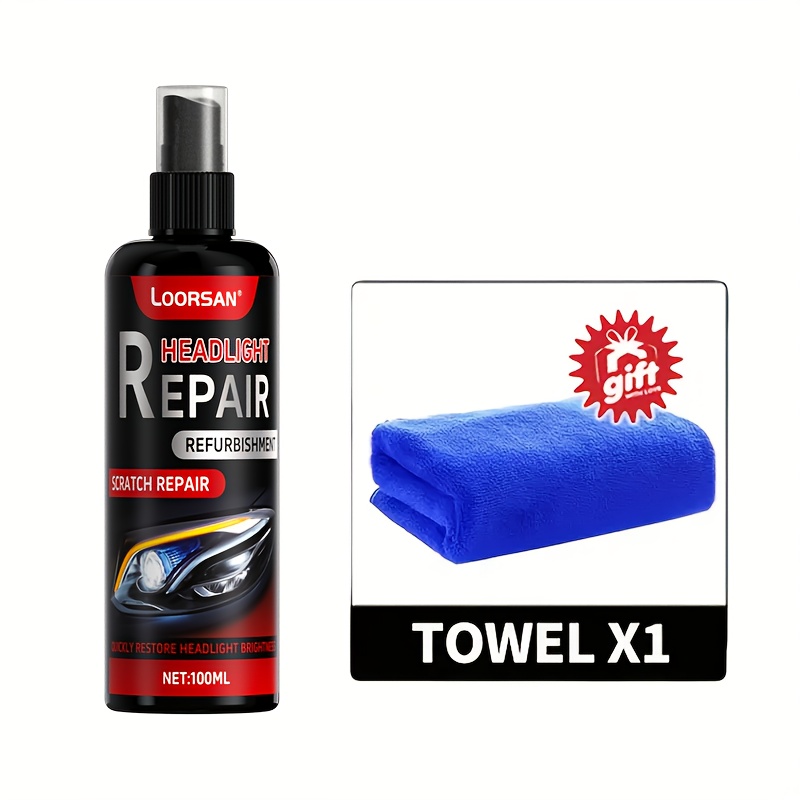 Loorsan Ceramic Lamp Repair Spray - Non-destructive Repair, Remove Yellowing And Oxidation, Restore , Cars, Long-lasting Coating Protection