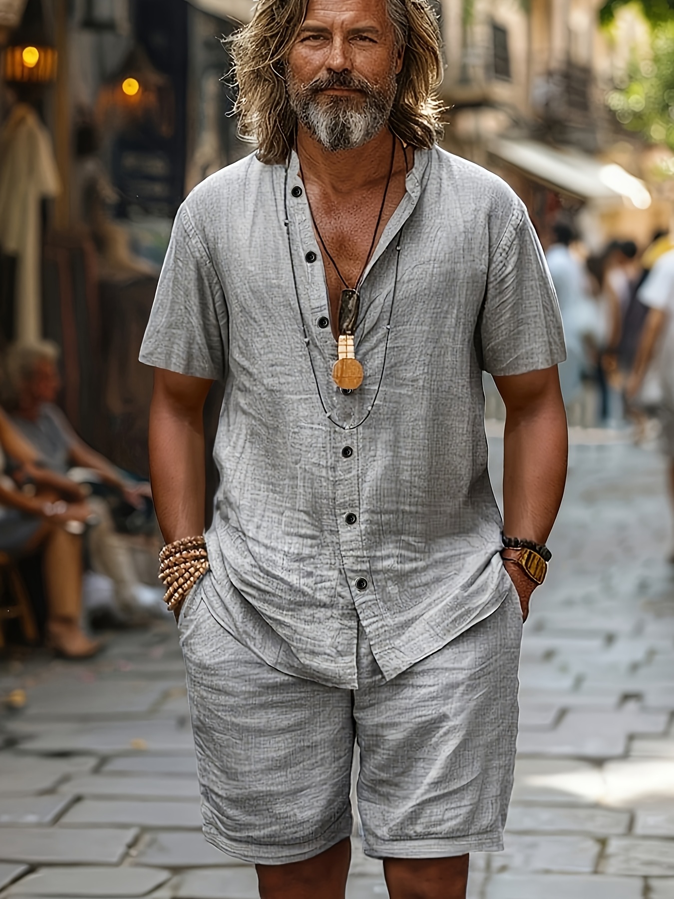 men bohemian outfit sold on Temu Philippines