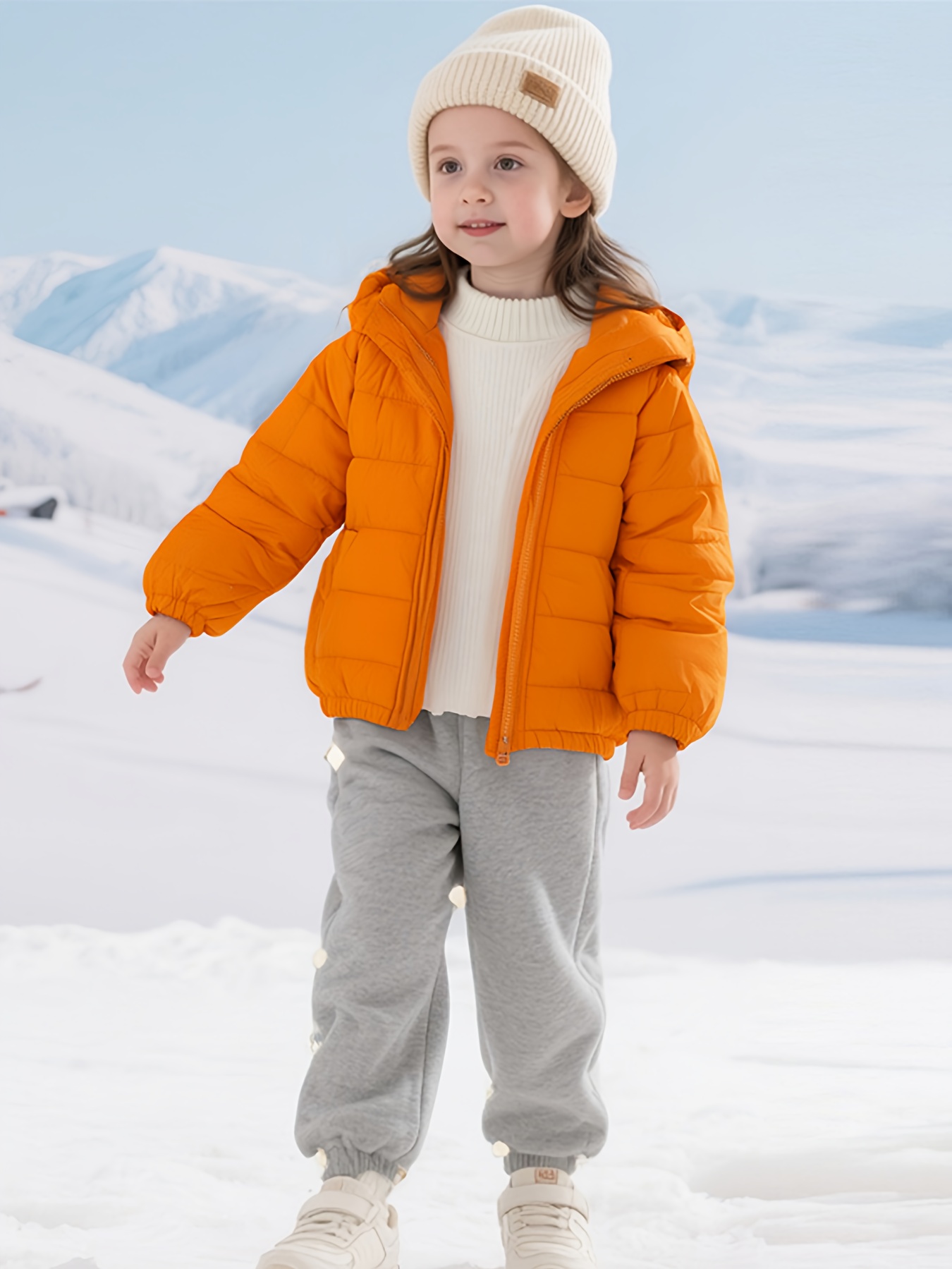 JOMAKE Girls' Lightweight Hooded Jacket, Soft Winter Outerwear