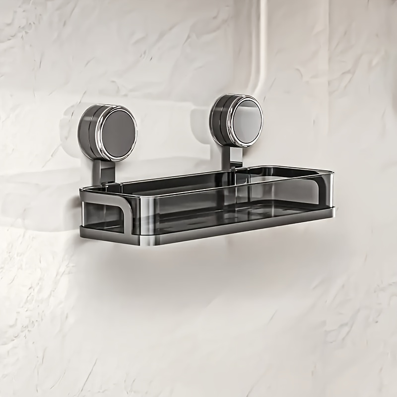 TEMU A Single-piece Suction Cup Bathroom Shelf , Space-, And Does Not Drilling. A Storage Rack For The Washbasin, Wall-mounted For The Bathroom, And