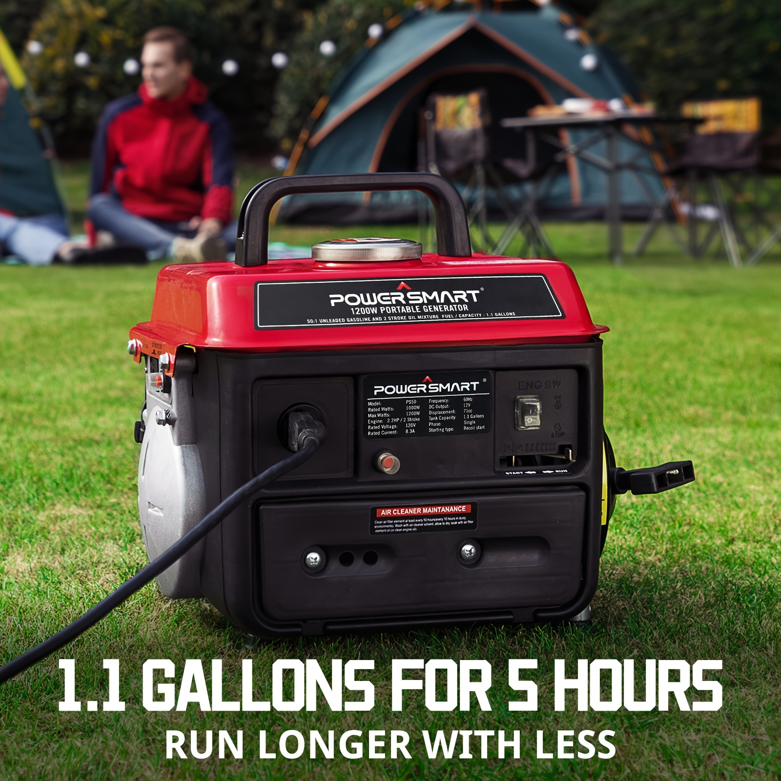 1200w portable 2 generator for camping job sites small generator for outdoors details 0