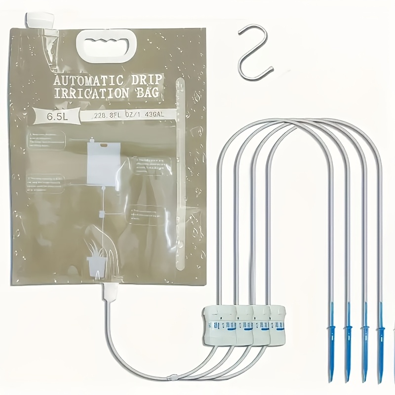 1 Automatic Plant Watering Bag With A Capacity Of 5.2l/6.5l, Featuring Adjustable , In Transparent And Opaque Options, Dispensing 0.17-0.85 Ounces Per Hour