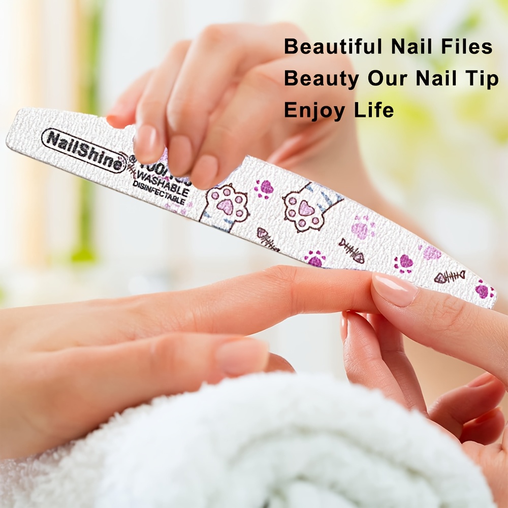 5pcs Wood Nail Files Bulk Emery Board Set