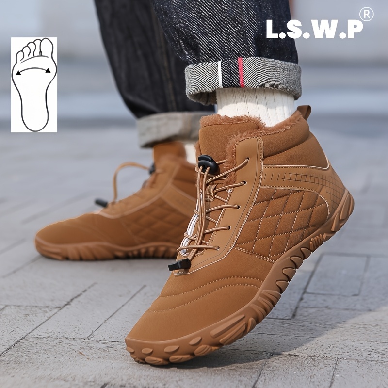 Men's Wide-Fit Hiking Boots with Cushioned Sole