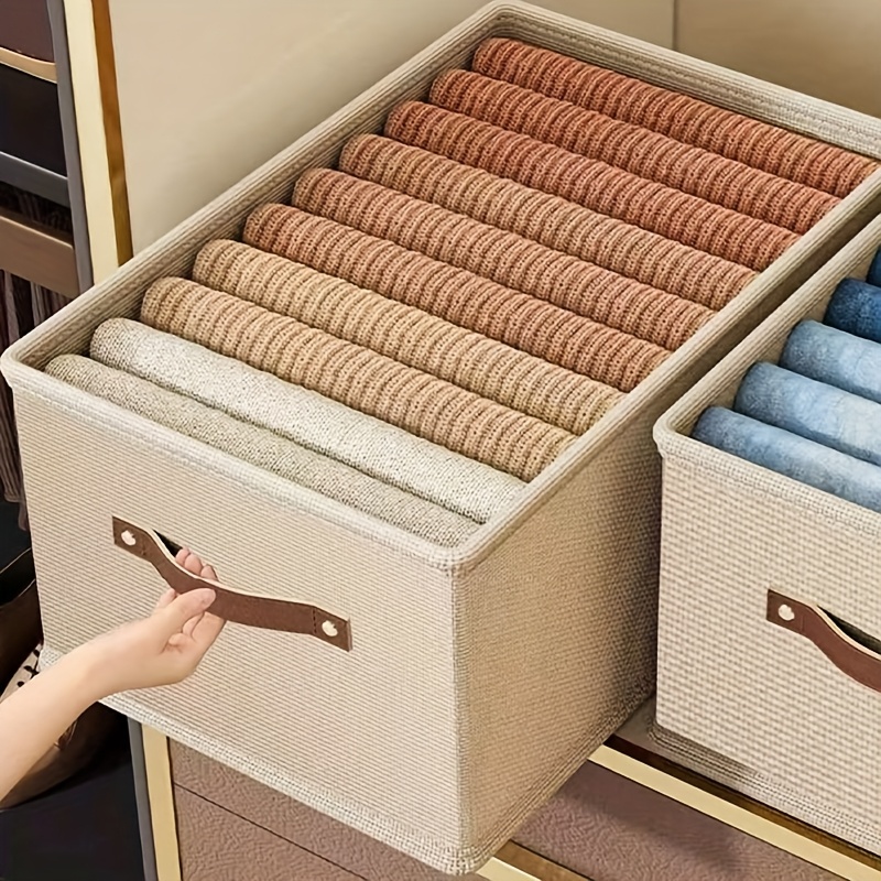 1 pieza/2 piezas/6 piezas, organizador de cajones plegable con   de cuero para almacenamiento y organización  , ropa interior, bragas, calcetines, camisetas,   sudaderas, decoraciones de halloween, disfraces de halloween, decoraciones de otoño. 0