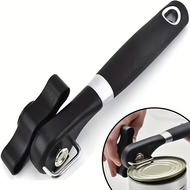 Image of 1/2pcs Can Opener, Can Opener - Handheld Easy Turn Knob, Manual Safety Cutting Can Opener, Ergonomic , Food Grade Stainless Steel Cutting Tool For Kitchen & Restaurant