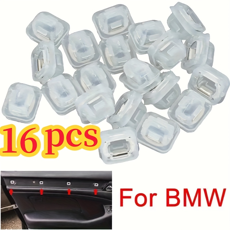 TEMU 16pcs Set Of Premium Door Trim Panel Clips For E46/e90/e91/e92/e93 And X5 E53 - Made Of Durable Plastic Material, , And Fits - Auto Parts D272