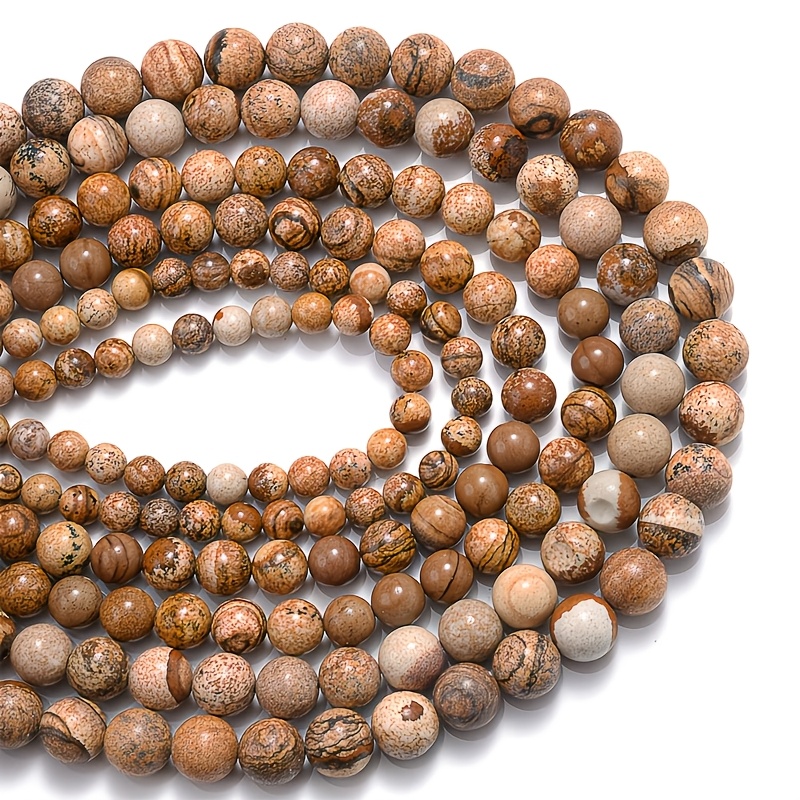 Natural Yellow Wood-grain Stone Beads for Jewelry Making