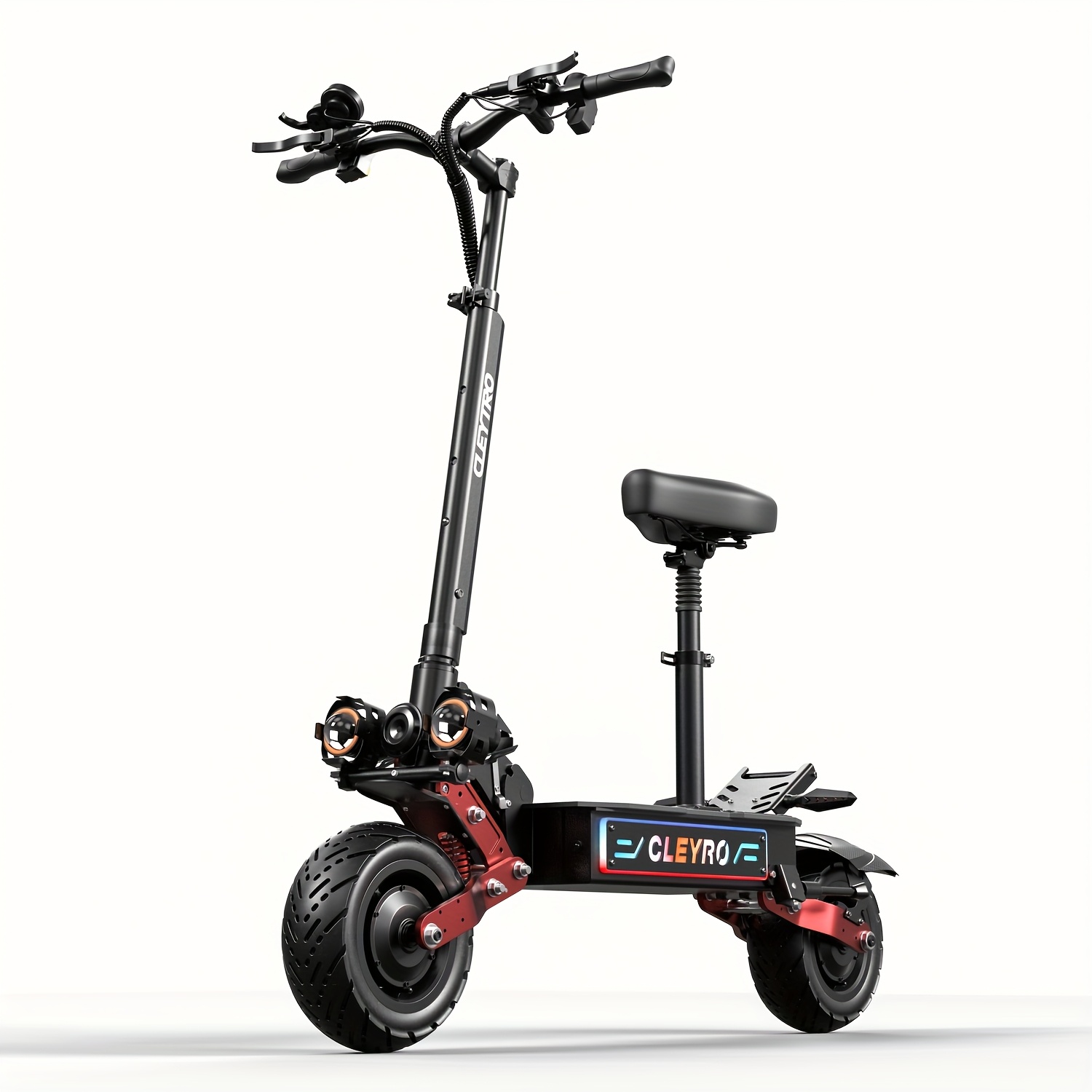 adult electric scooter high frequency brushless motor 60v33ah battery   range of 60 miles full suspension hydraulic disc brakes commuter electric scooter 11 inch road tires with steering damper foldable Product details 6