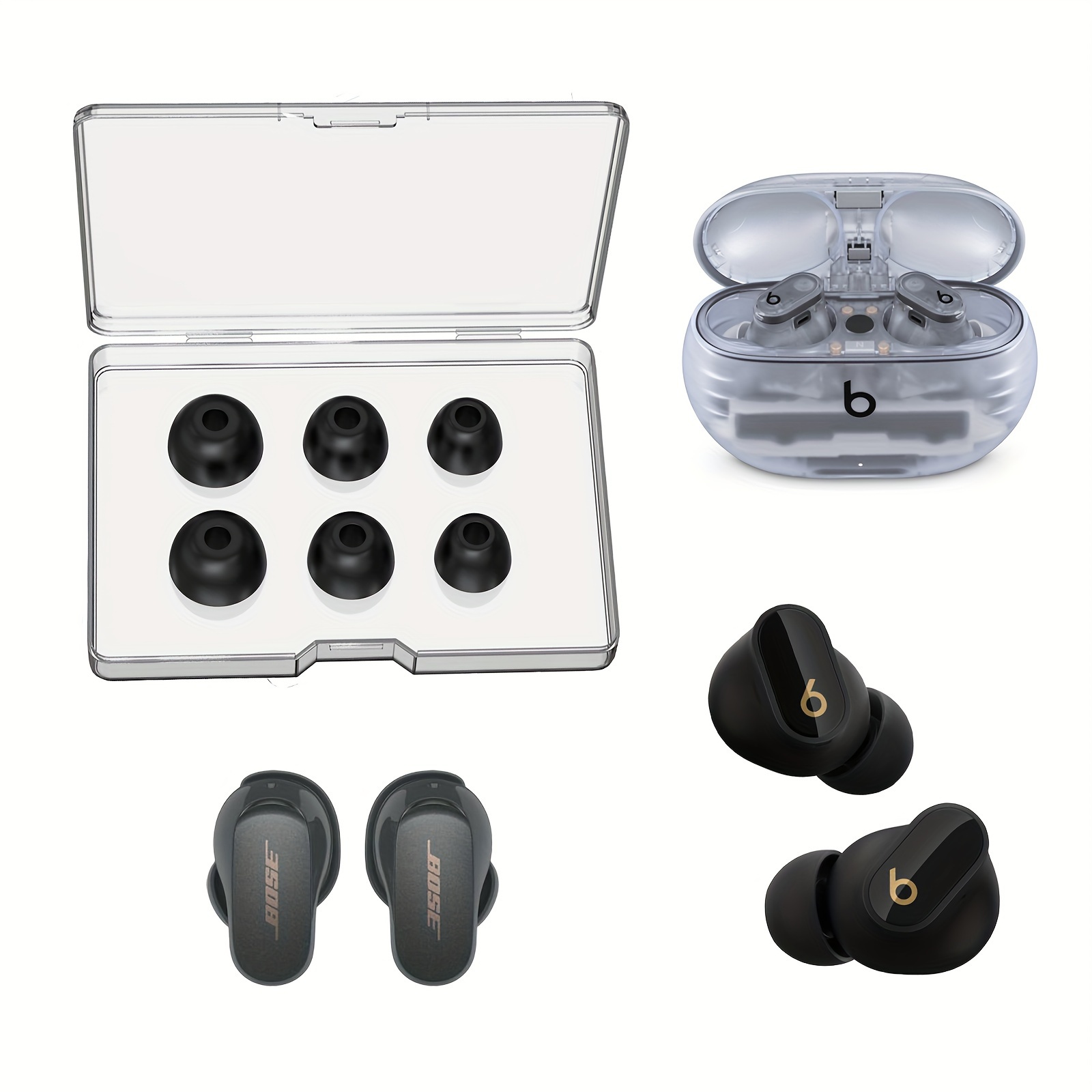 

Memory Foam Ear Tips For Buds/studio Buds Plus +/ Beats Fit Pro/bose Earbuds Ii, Anti-slip Replacement Ear Tip, No Silicone Eartips Pain, 3 Pairs (s/m/l)