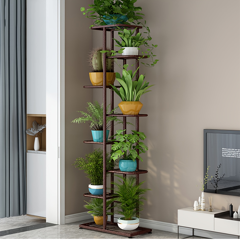 8 Tier Plant Stand Indoor, Tiered Plant Stand, Metal Plant Shelf for Patio Gardens Bedroom Corner Iiving Room Balcony, Plant Hanger, Shelves for Plants, Outdoor Plant Stands, Hanging Plant Holder, Plant Accessories, Indoor Plant Display, Home Gardening, Multitier Shelf, Stylish Plant Hanger, Painted Metal Stand,   Construction, Plant Display Rack, Plant Lovers, Home  