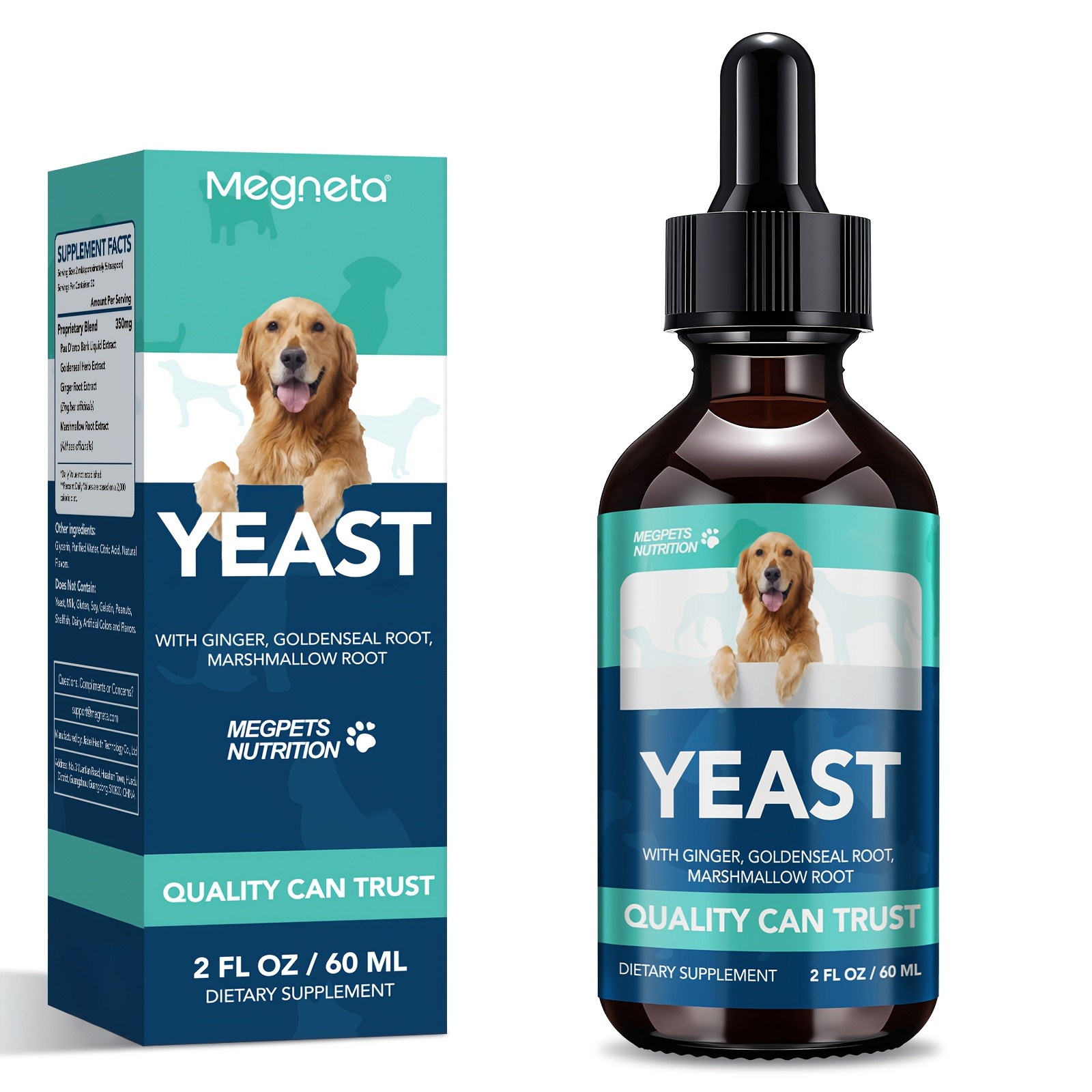 TEMU Yeast Health Drops For All - Skin & Ear - Vitality- Easy To - All Breeds & Ages - 2fl.oz (60ml)