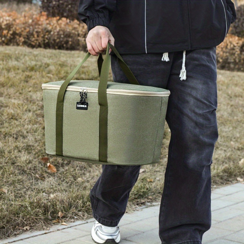 TEMU Borsa frigo da esterno da 28L a grande capacit�, borsa termica, borsa tote, contenitore esterno, borsa portaoggetti, non a contatto con alimenti