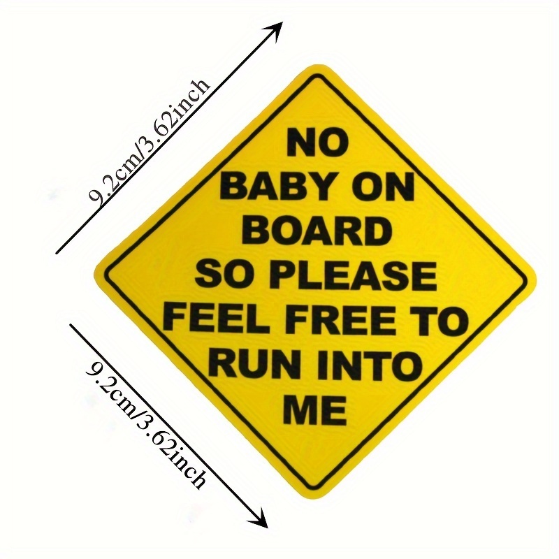 Baby On Board Funny Bumper Sticker Vinyl Decal' Sticker