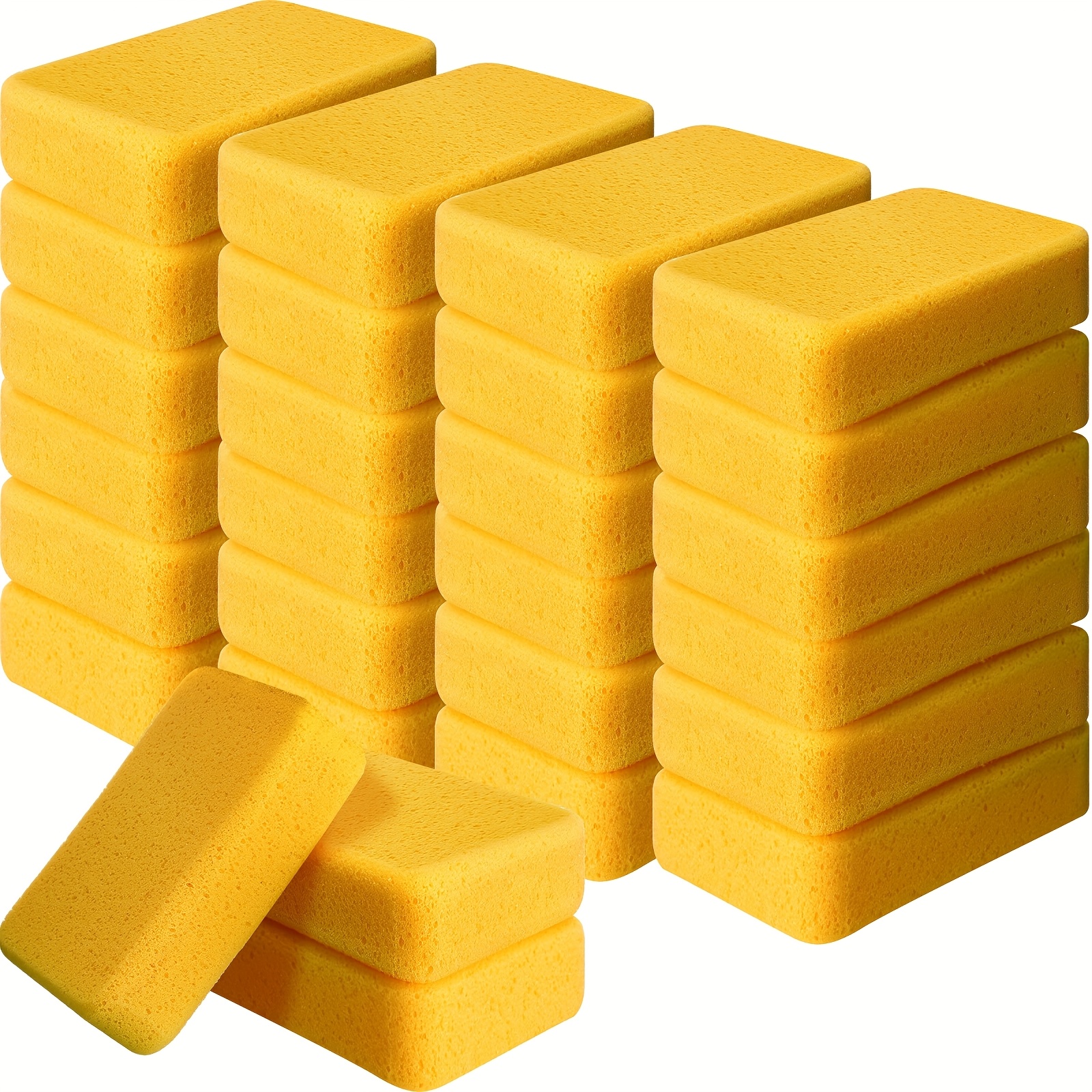 TEMU Large Sponges Bulk Grouting Sponge Set Car Wash Sponge Cleaning And Washing Sponge Commercial Sponges Large All Purpose Sponge For Cleaning Dishes Car Tile Bike(24pcs)