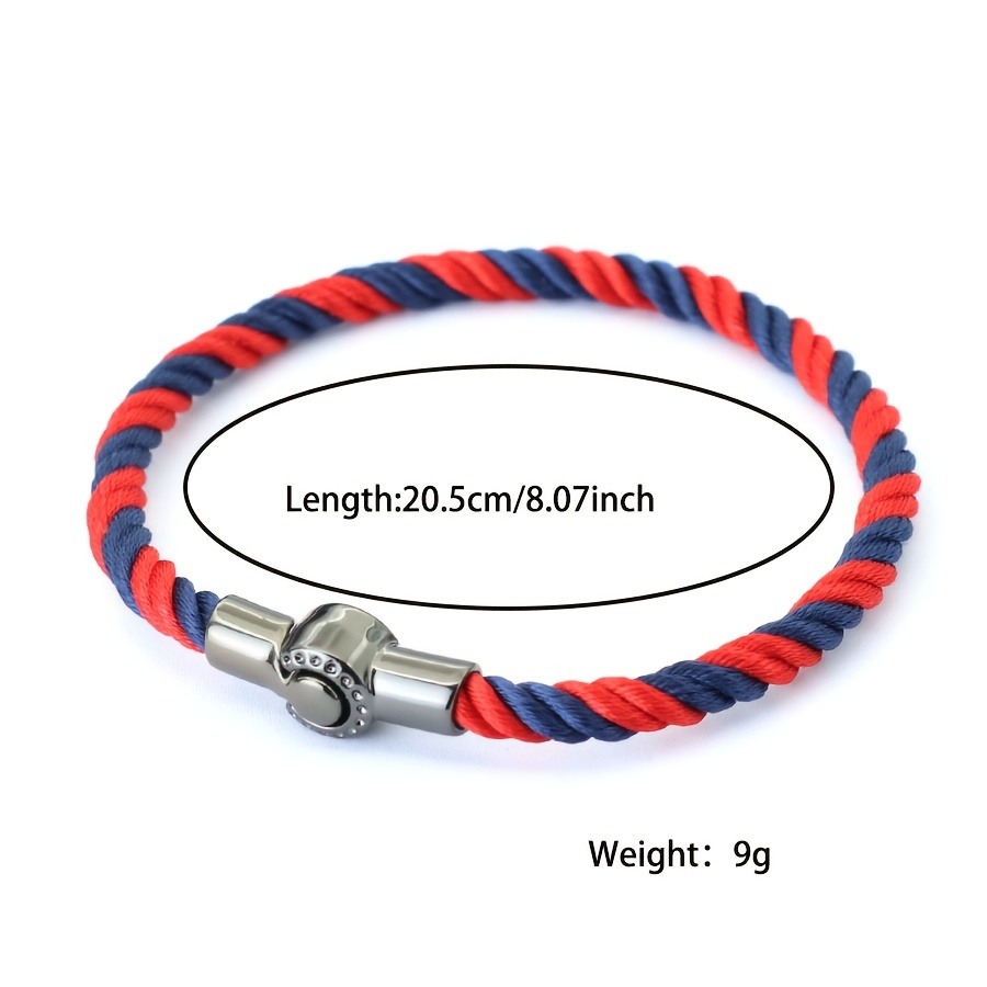 Nautical Braided Bracelet Magnetic Clasp Rope Gift