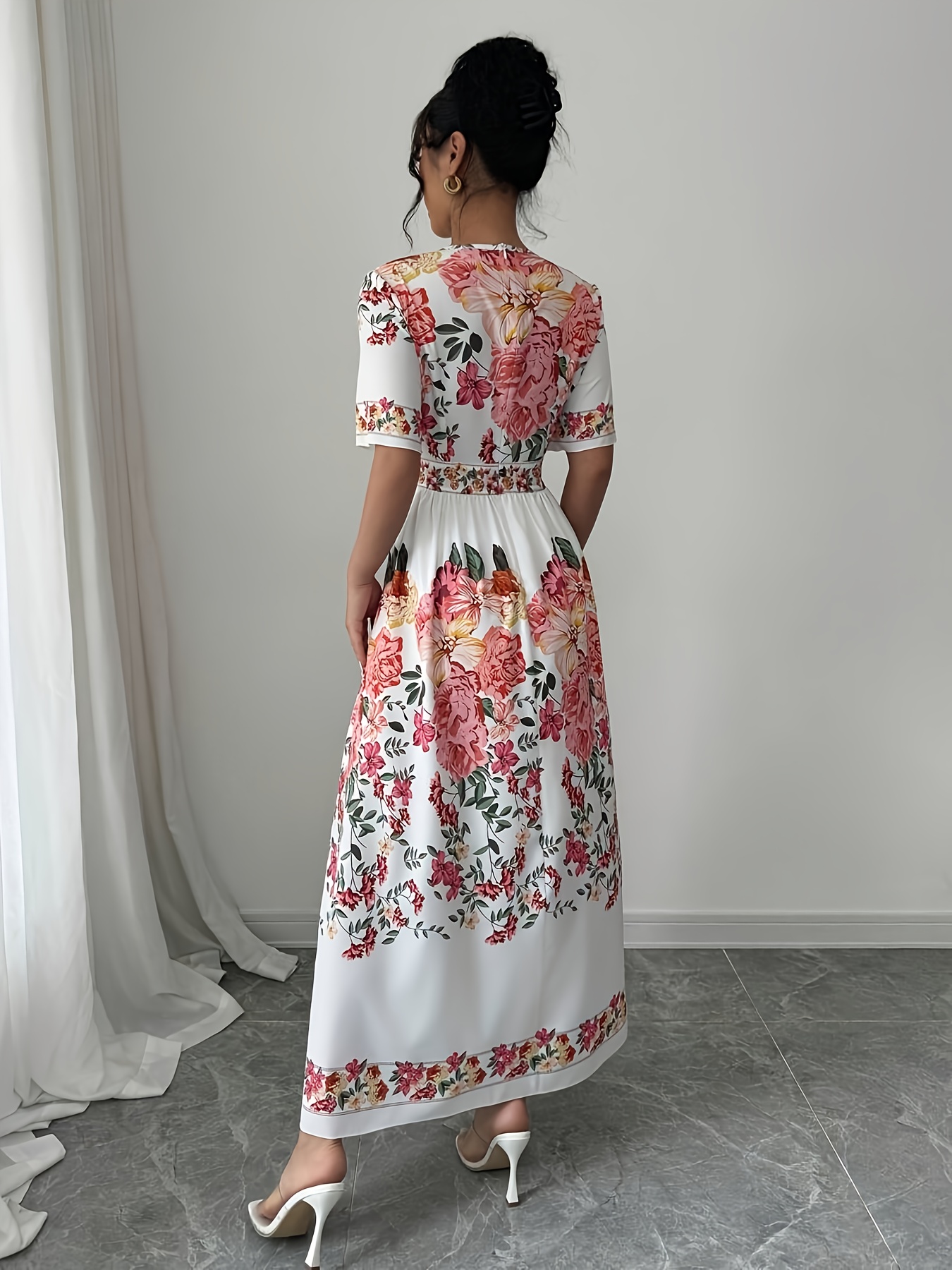 ava snatched midi dress fashion nova Dusty Rose Vintage Couture Inspired New Look Swing Dress by Hollyville