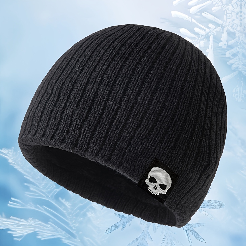 TEMU A Women's Autumn And Winter Snowflake Hat Warm Hat For Men And Women Outdoor Warm Casual Brimless Beanie Fashionable Versatile Ski Hat Cycling