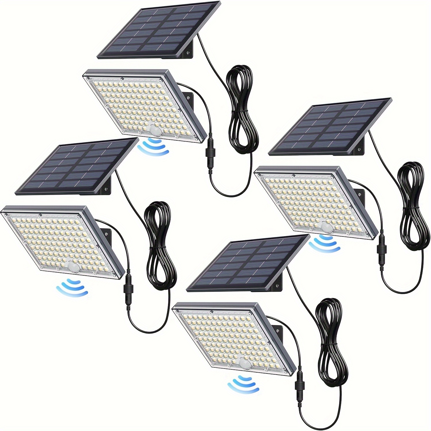 

Jackyled 4 Pack Solar Spot Lights Outdoor Solar Lights Dusk To Dawn Security Solar Motion Sensor Light Separate Installed Solar Flood Lights With 16.4ft Cable