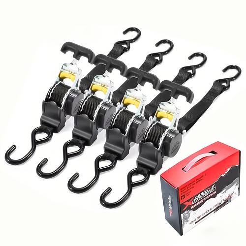 4pcs heavy duty cargo strap with automatic no free extension and contraction gift automatic retractable stretch wrapping straps with tensioner