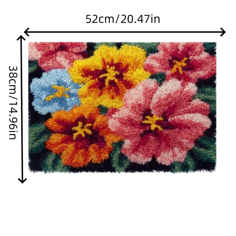 Lock Hook Kit Floral Pattern DIY Pillowcase Cover