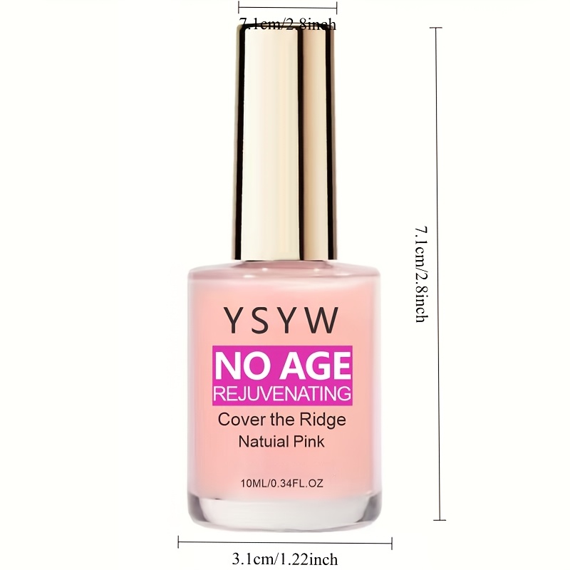 Pink Nail Strengthener Quick-dry Nail Polish, 10ml, For Shiny And