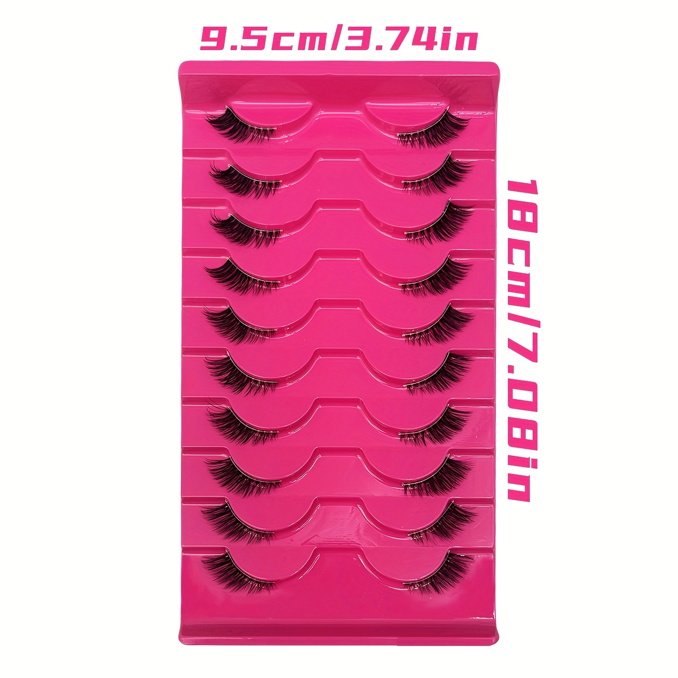 Image of 10 Pairs Fox Eyelashes 3-5-9mm Length Natural Eyelashes Fox Eye Cat Eye Tail Eyelashes Soft And Light Eyelashes Suitable For Beginners Suitable For Daily Dating