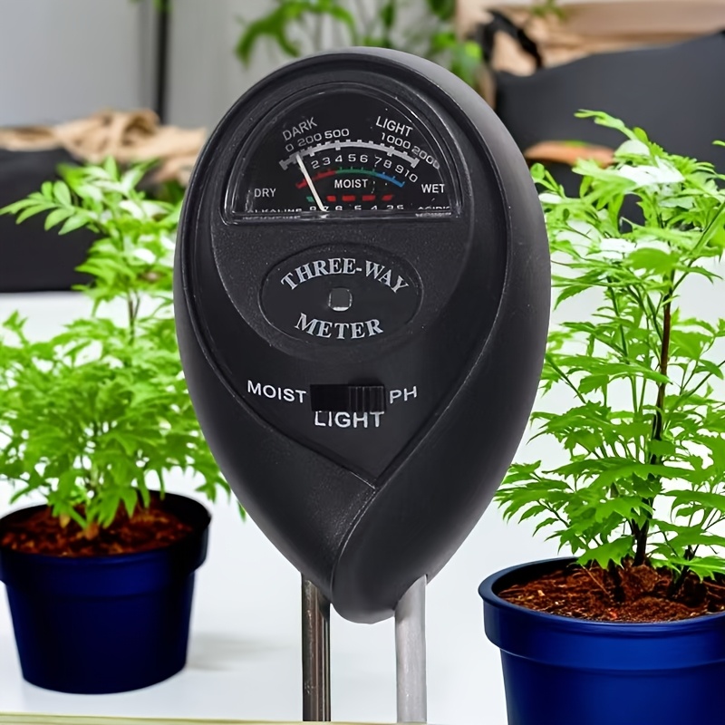 

1-2 Pack 3-in-1 Soil Tester Meter For Planting, , Home Use - Plastic, No Battery Required, Moisture, Ph & Light Level Detection Tool