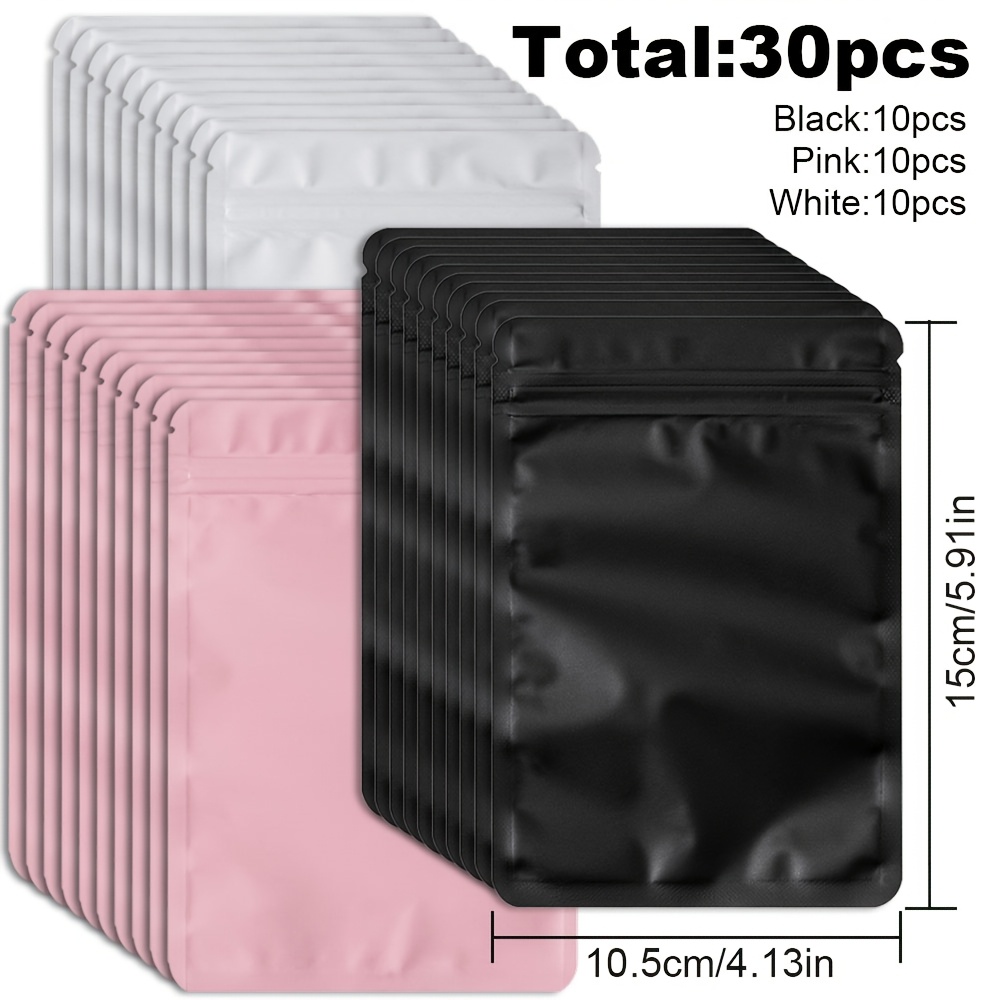 TEMU 30pcs Pack Thickened Self-sealing Moisture-proof -coated Resealable Bags Suitable For Jewelry, Cosmetics, Stationery Packaging - Small Gift