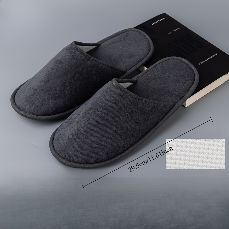 TEMU 6 (12 pz) Pantofole monouso a punta chiusa, Pantofole da spa antiscivolo e traspiranti, Pantofole da casa riutilizzabili per interni per ospiti,