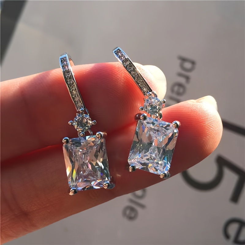 2 Pairs High End Zirconia Earrings Set