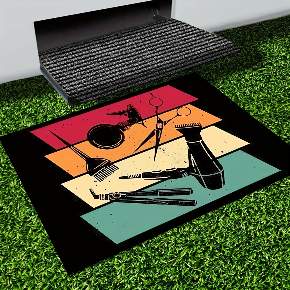 TEMU 1pc Hairdressing Tools Tent Footprint Outdoor Carpet Floor Mat Tent Footprint, Doorway Decorative Carpet, Outdoor Patio Camping Carpet, Living
