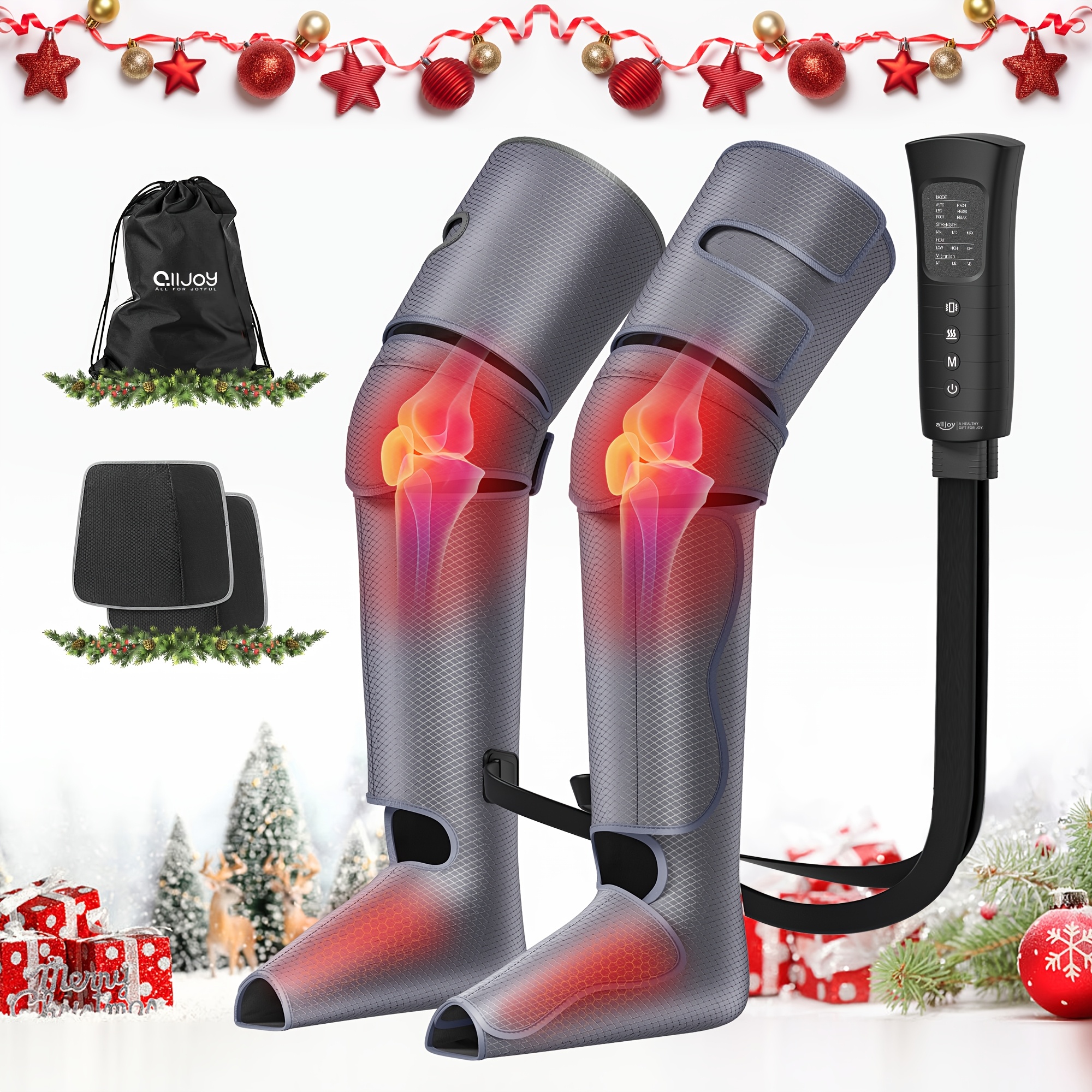 

Alljoy Leg Massager, 2- Heat Foot/knee Massager, 6 With Memory Controller, Full Leg Massager, Christmas Gift For Men And Women, Gray