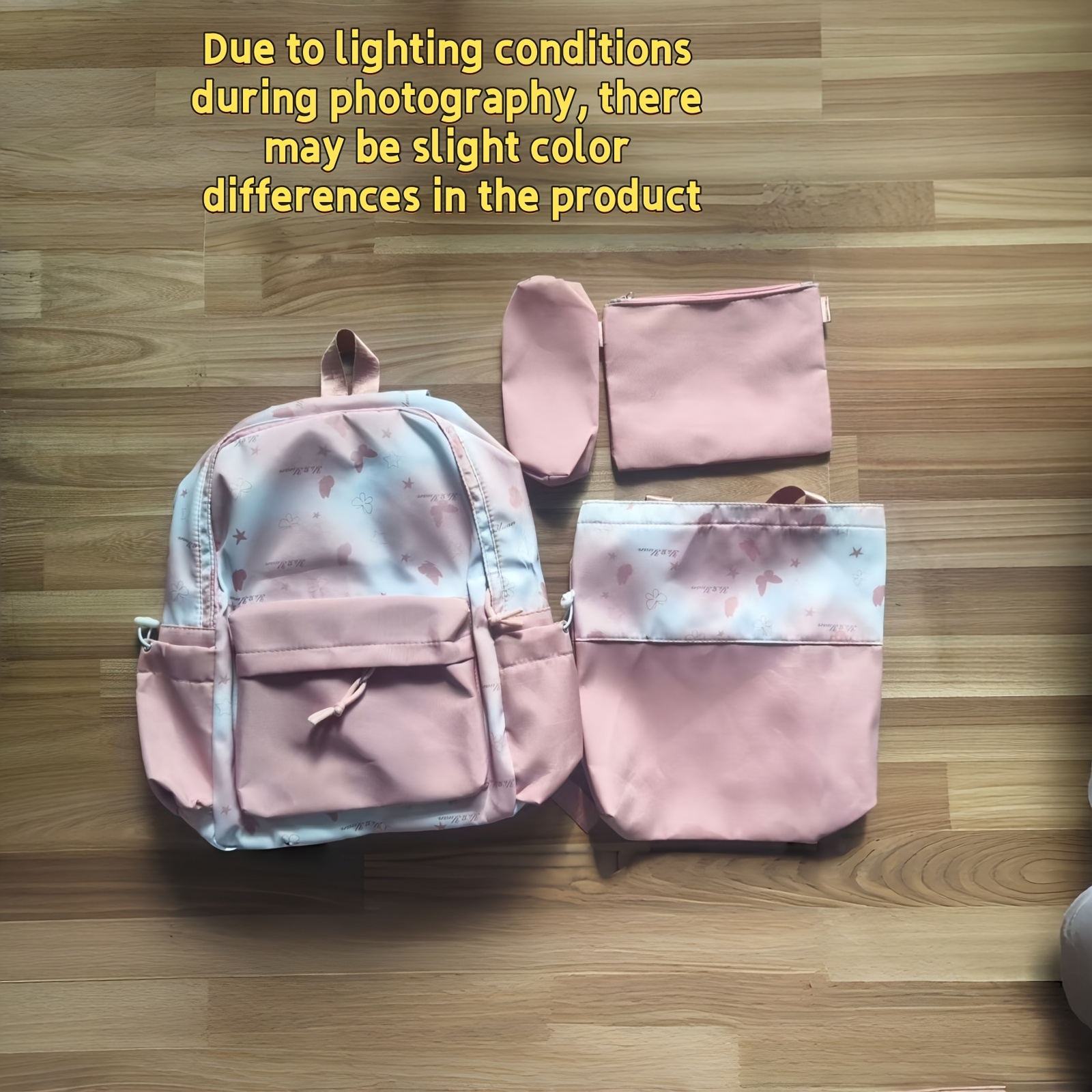 TEMU Pattern With Large Capacity For Travel, Shopping, And . Versatile, Fashionable, Comfortable, And Durable. Suitable For Occasions. Backpack Set