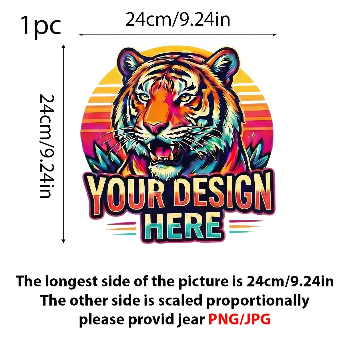 TEMU 1/3pcs 24cm*24cm/9.24in*9.24in Custom Clothing Stickers, High-quality Heat Transfer Easily Irons Fabric, Personalized Customization For Your