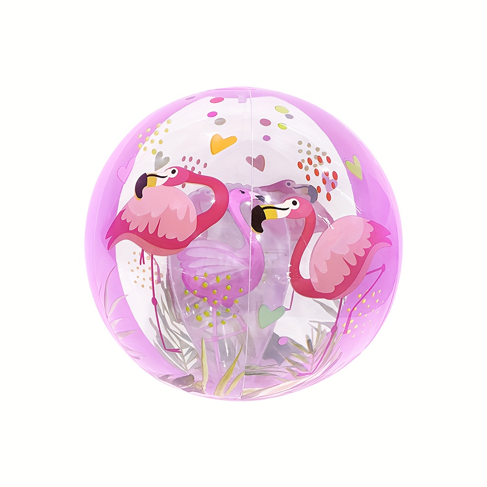 TEMU 1 pièce Ballon de plage gonflable en PVC motif dessin animé, ballon de jeu coloré pour piscine extérieure, décoration de fête de plage et