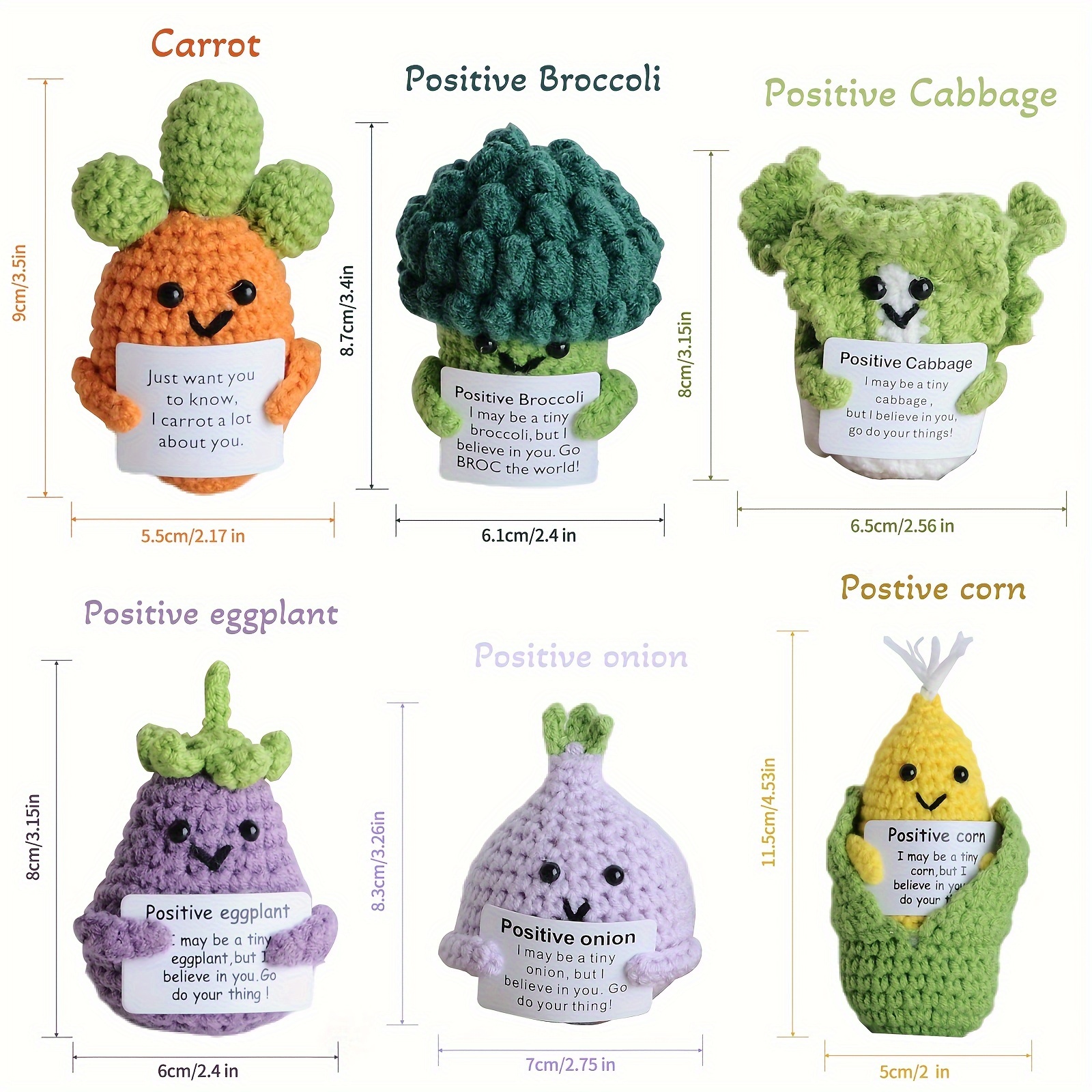 TEMU 6 Piece Set Of New Decorations, Cute -woven Decorative Cards Holiday Party Symbols Corn Positive Broccoli Eggplant 3 Leaves Cabbage Onion