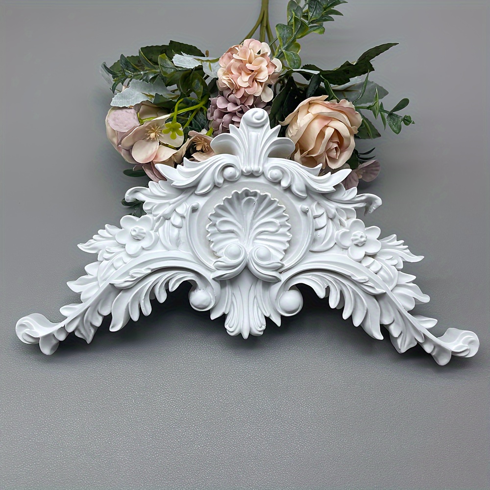 

White Pu Foam Flower Mold - Lightweight, Easy-to-install Decorative Craft For Home & Ceiling