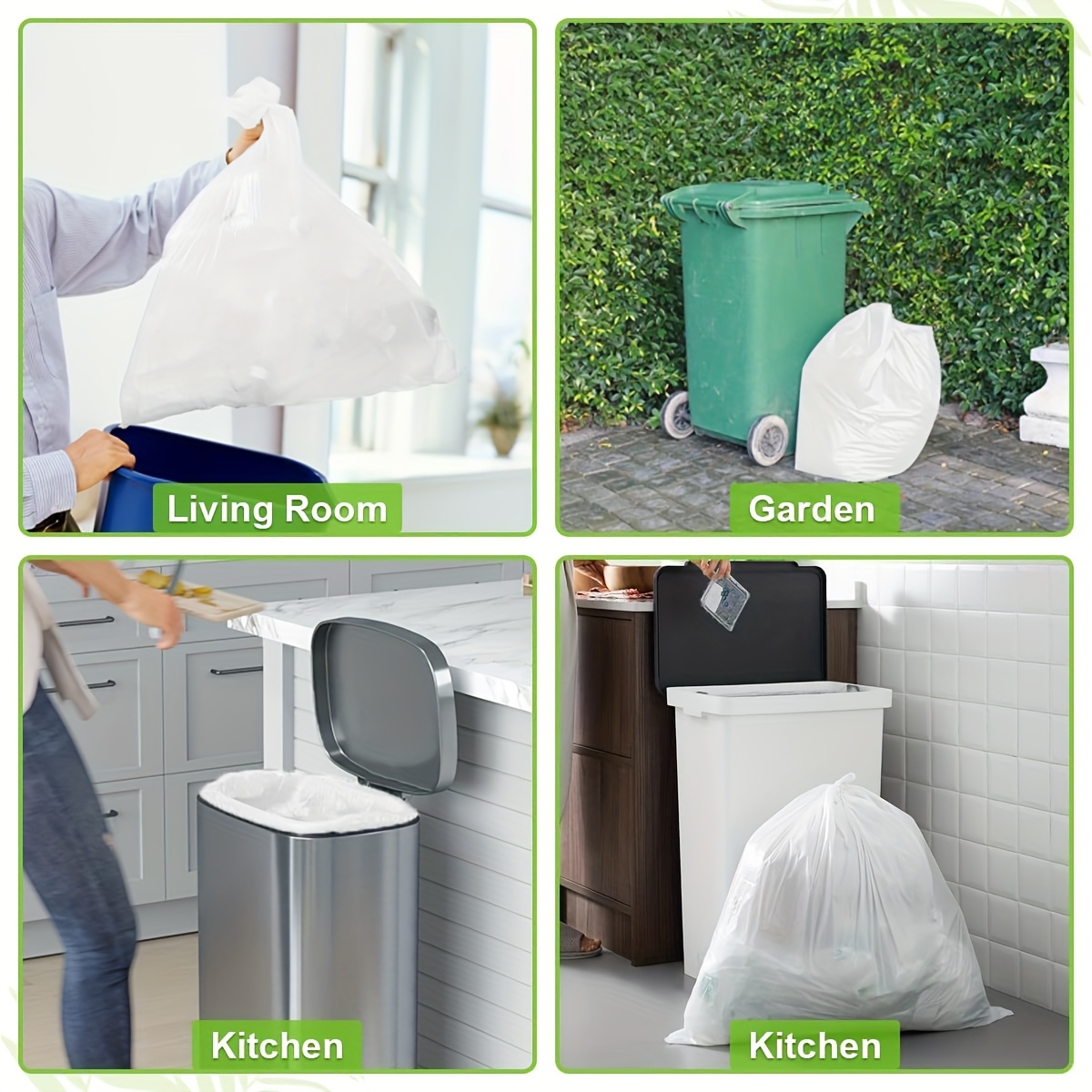 90 sacs poubelle biodegradables 20l/5 gal étanches Temu Canada