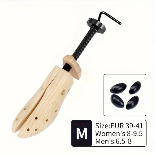 1pc unisex shoe brace wooden shoes shaping frame pine adjustable flat shoes high heels boots extender shoe brace care small34 38