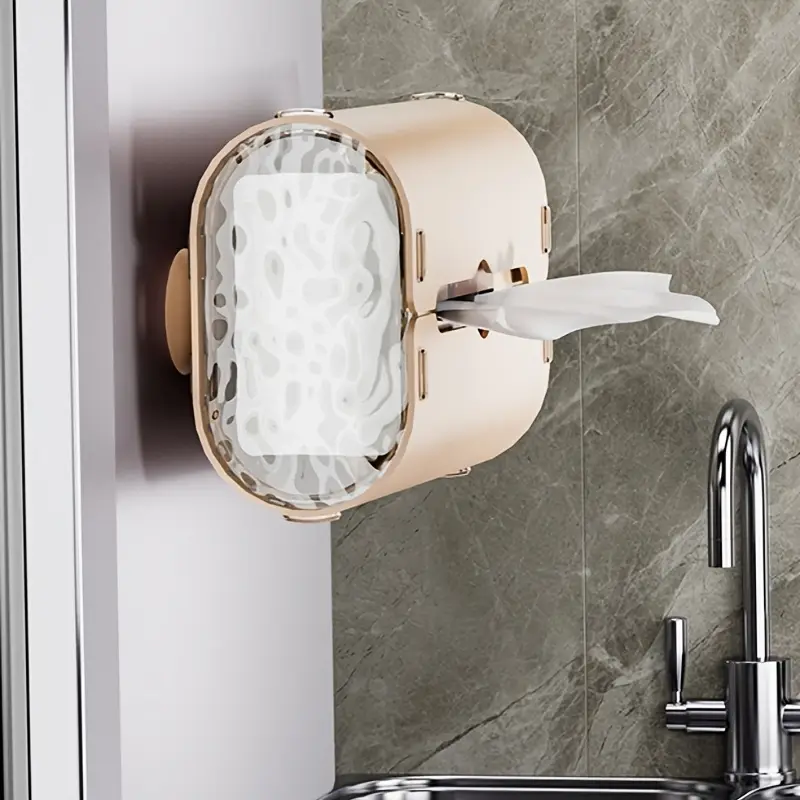 wall mounted tissue holder plastic non marking hanging paper towel dispenser for kitchen bathroom and car Product details 1