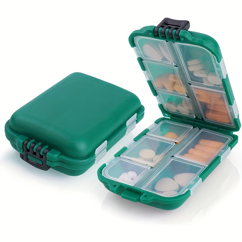 

1pc Travel Waterproof Moisture-proof 7-day Pill Organizer, Polypropylene Plastic With Sealed Compartments, Unscented Daily Medicine Box For Travel