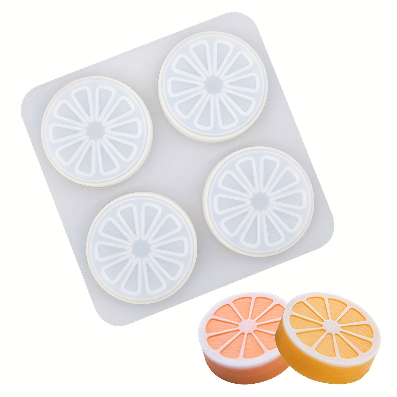 

Lemon Slice Design Silicone Mold For Soap And Candles - , Craft Tool For Diy Handmade Gifts, Lemon Decorations