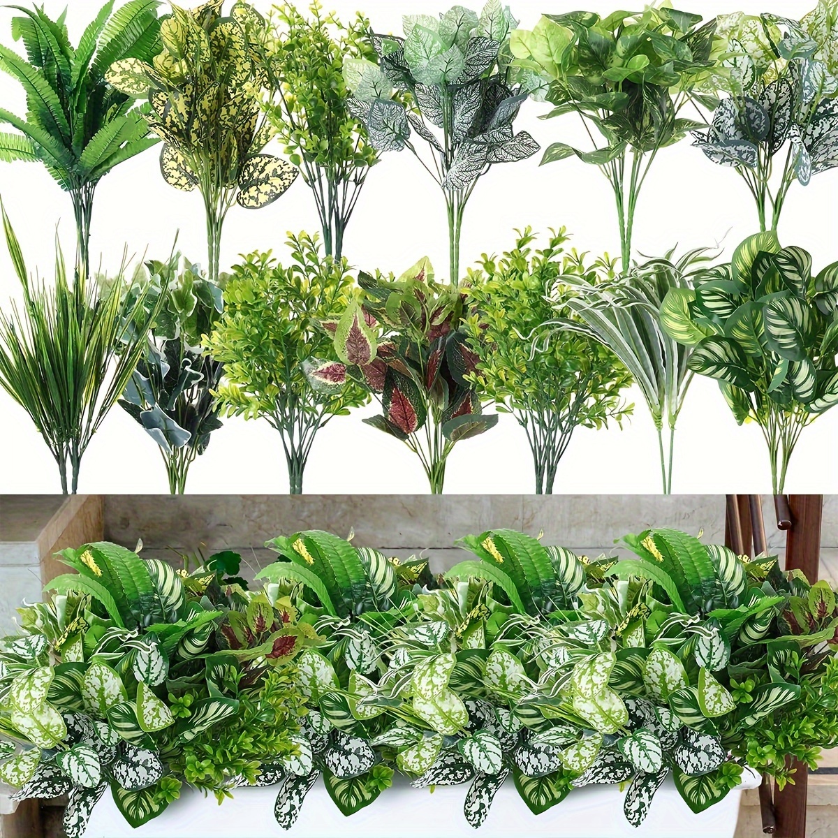 

24pcs Artificial Flowers, Artificial Flower Arrangements, Outdoor Courtyard Flower Boxes, Artificial Flower Decorations, Plants, Artificial Green Plants And Landscaping Combinationsoutdoor